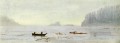 Albert Bierstadt paisaje marino de pescadores indios